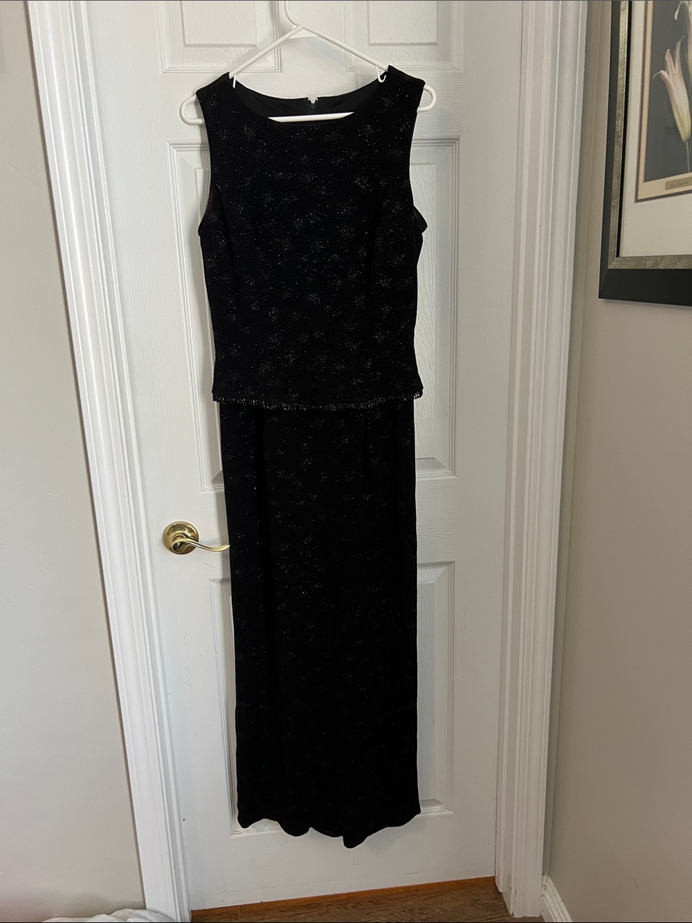 Scott McClintock Millenium 2000 Black Sleeveless Maxi Dress with Sparkle